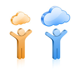 Custom cloud hosting illustration