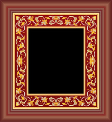 brown floral frame