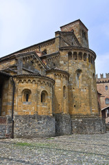 Naklejka premium Collegiata Church. Castell'Arquato. Emilia-Romagna. Italy.