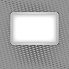 White blank shape on corduroy background