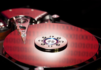 Hard disk drive with binary reflected data