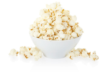 Popcorn bowl isolated, clipping path included