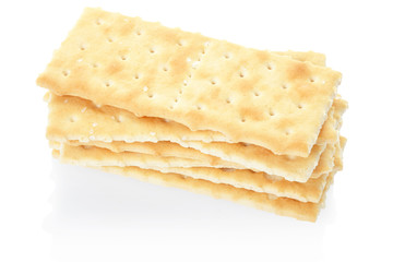 Crackers on white, clipping path included