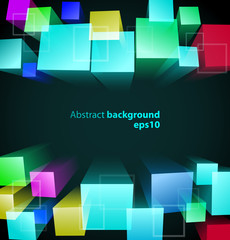 3d cubic abstract background
