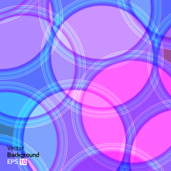 Cyan and Magenta circles in abstract background