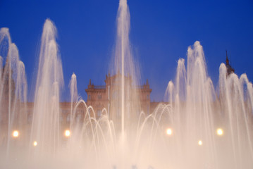 PLAZA DE ESPAÑA. SEVILLA. FOTOGRAFÍA NOCTURNA