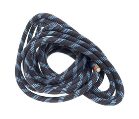 Climbers rope on white background