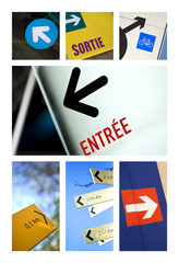 Flèches, signe symbole, signalétique, design, graphique