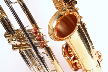 Trompete und Saxophon