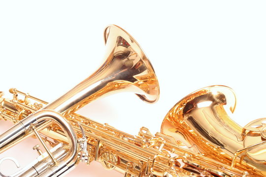 Trompete und Saxophon