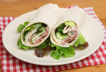 Chicken & Bacon Caesar Wrap Sandwich