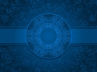 Floral Seamless Pattern with Ornament