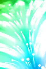 Optical fibers bright colors