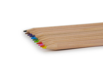 Obraz premium Color pencils isolated on white background