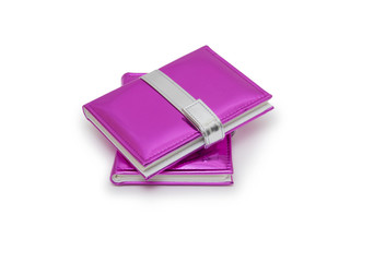 photo albums over white