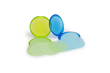 Paper soap in a soapboxes isolated on white