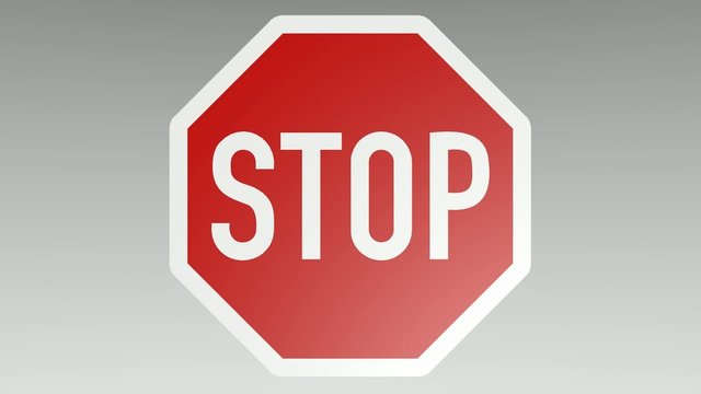 Verkehrszeichen Stop, animiert