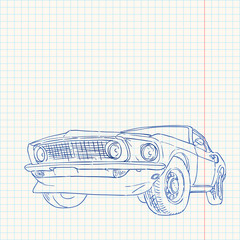 Muscle Car Illustration