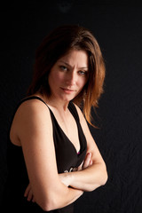 Fototapeta premium woman looking thoughtfully at the camera