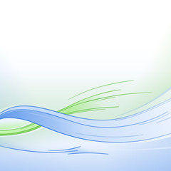 Blue and Green Waves Background