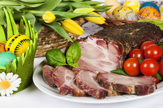 traditional easter roasted pork