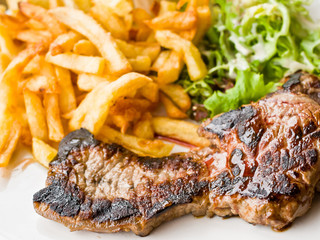 Delicious juicy steak beef meat