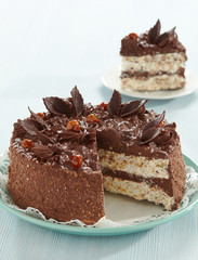 chocolate and hazelnuts cake