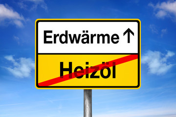 Obraz premium Erdwärme statt Heizöl