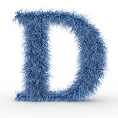 Texteffekt Haare blau D