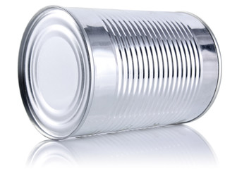 tinned food isolated on white background