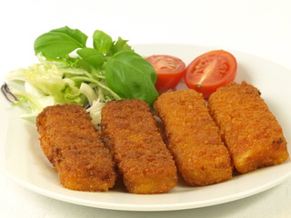 Fish fingers dish, isolated