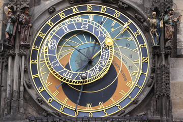 Historical astronomical Clock in Prague on Old Town Hall