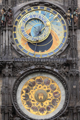 Historical astronomical Clock in Prague on Old Town Hall
