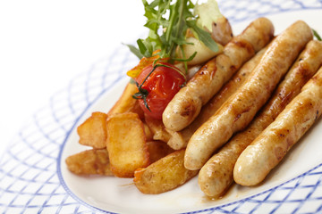 sausages and potatoes
