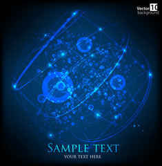 Abstract dark background. Vector