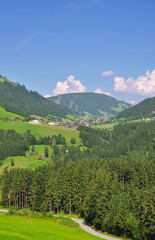 Fototapeta na wymiar Blick in die beliebte Wildschönau in Tirol