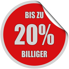 Sticker rot rund curl oben BIS ZU 20% BILLIGER