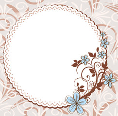 Vintage frame with floral pattern