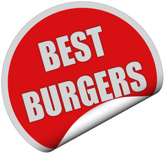 Sticker rot rund curl unten BEST BÜRGERS