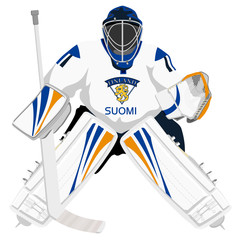 Obraz premium Team Finland hockey goalie