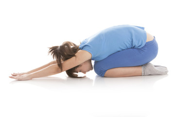 Image of a girl practicing yoga
