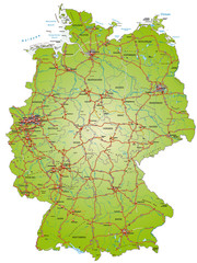 Autobahnkarte von Deutschland