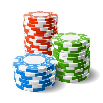 Casino chips stacks