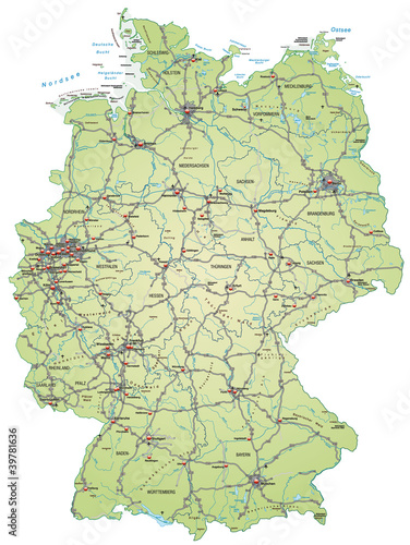 "Landkarte von Deutschland mit Autobahnen" Stockfotos und lizenzfreie "Landkarte von Deutschland mit Autobahnen" Stockfotos und lizenzfreie