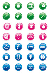 laundry and tailoring icons