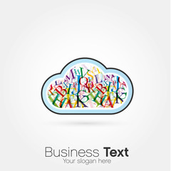 logo nuage, idée écriture