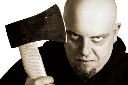 Scary killer gaze