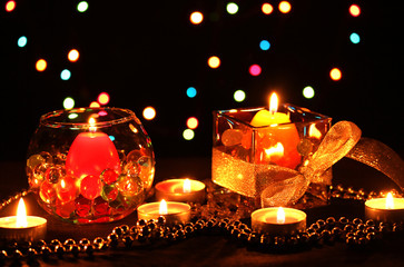 Wonderful composition of candles