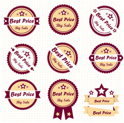 Collection Best Quality Labels, vector