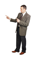 Man points a fingers